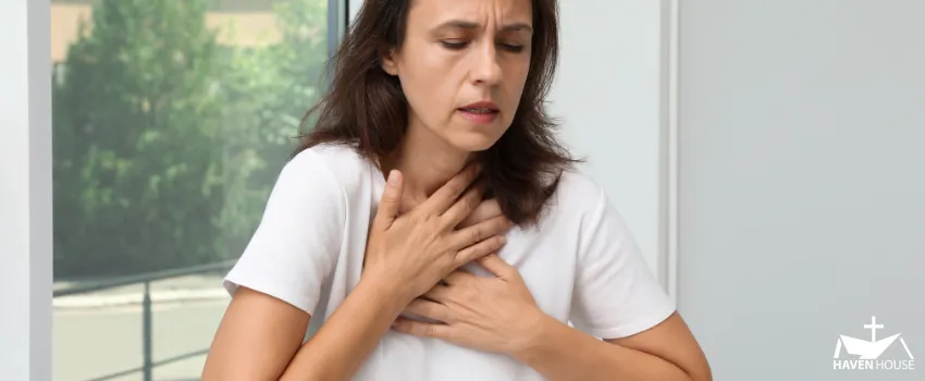 HHRC - Woman struggling with breathing 